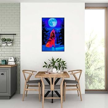 Amazon.com: Studio B Wolf Moon - Non-Flocked - Blacklight